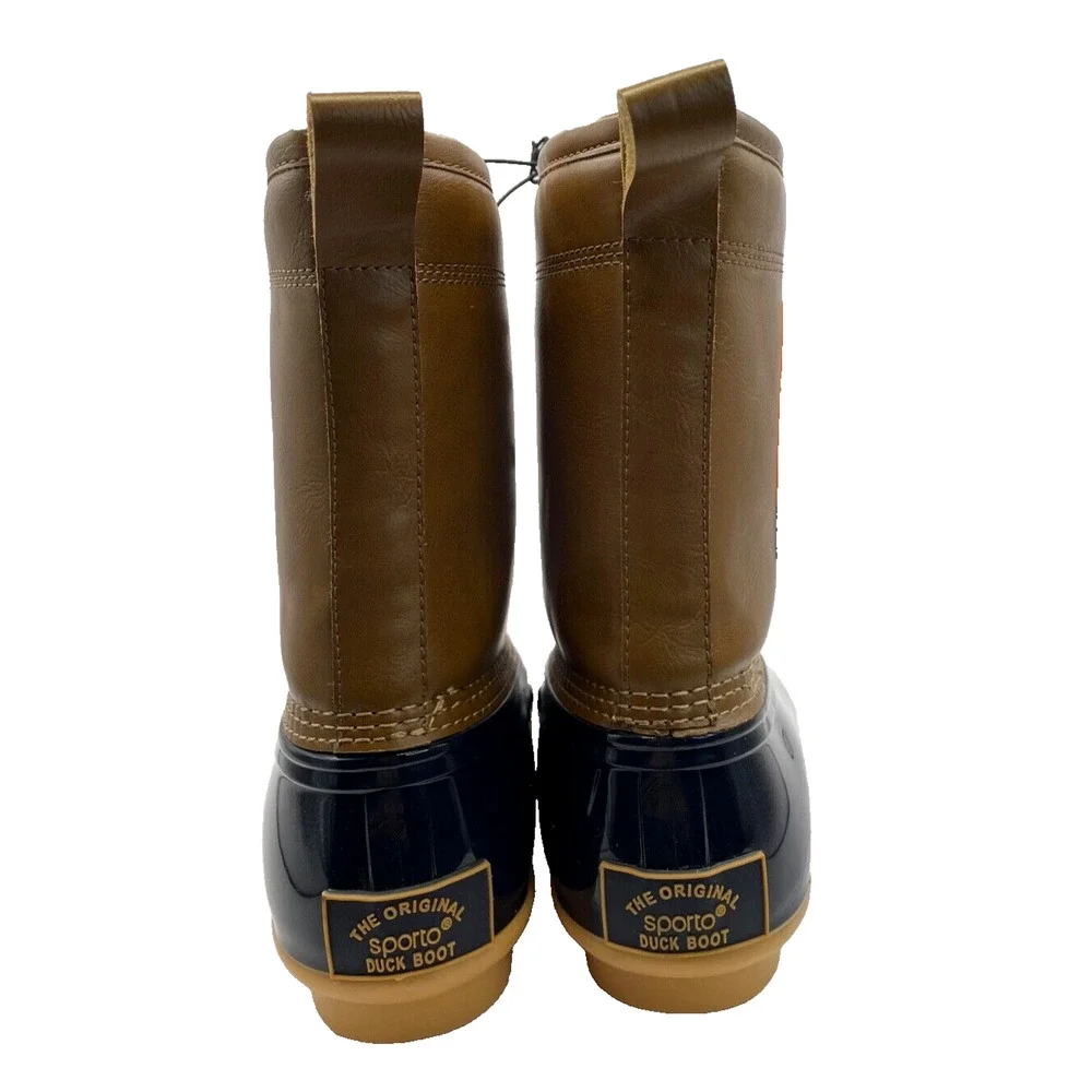 Original Sporto Duck Boot Flannel Lined Mid-Calf Rain/Snow Boot Sz 6.5M NEW